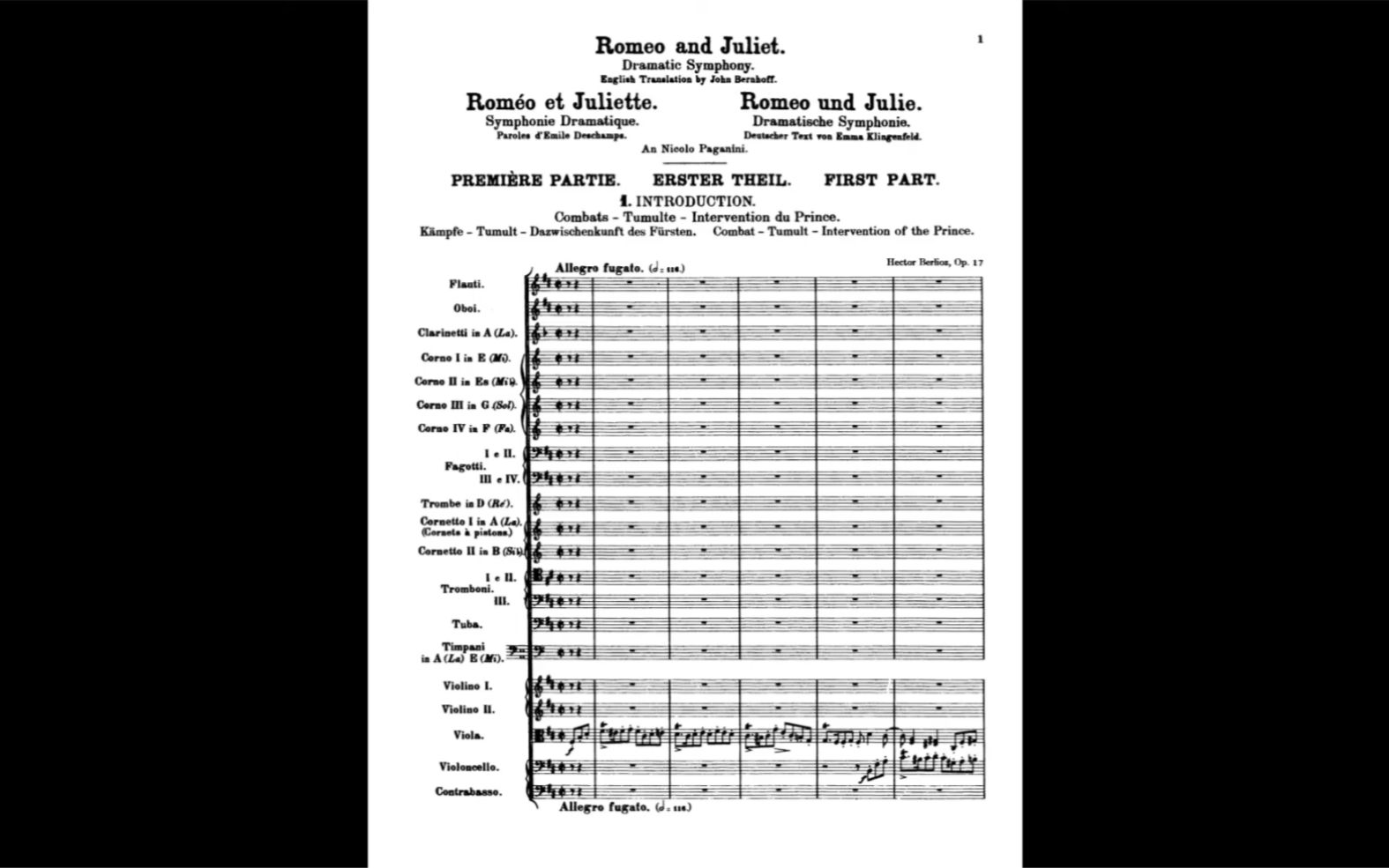 [图]【总谱】柏辽兹 Hector Berlioz - 罗密欧与朱丽叶 Roméo et Juliette Op. 17 (1839)