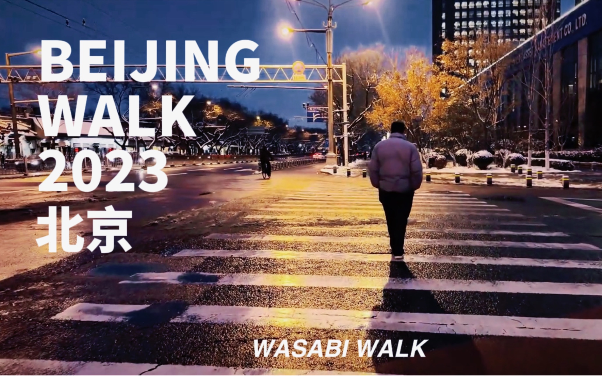 Beijing Walk | 北京第一场雪后的阜成门散步趣 | 环境音 2023 [原创]哔哩哔哩bilibili