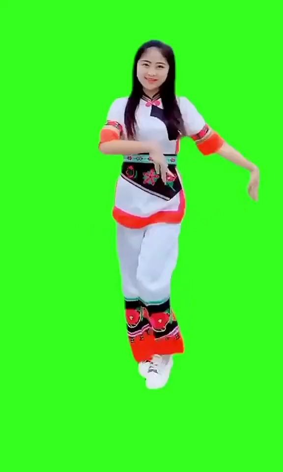 绿幕素材美女跳舞美女