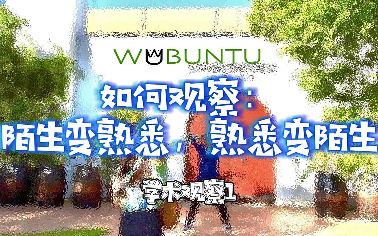 如何观察:陌生变熟悉,熟悉变陌生 | 研究方法 论文写作哔哩哔哩bilibili