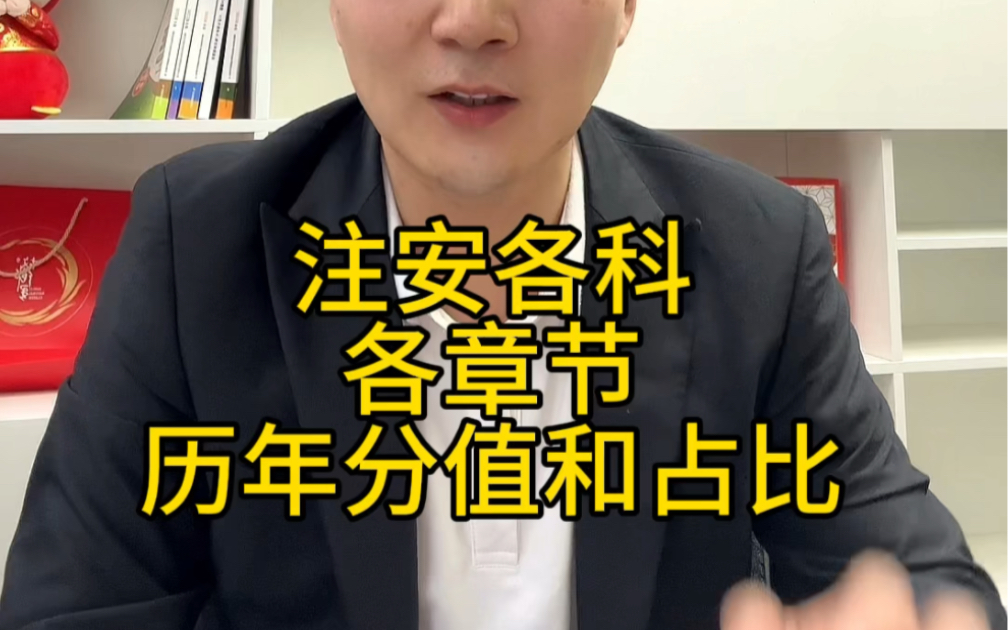 注安考情分析和各科目章节分值占比,帮我们抓住学习重点!取舍到位才能事半功倍!哔哩哔哩bilibili