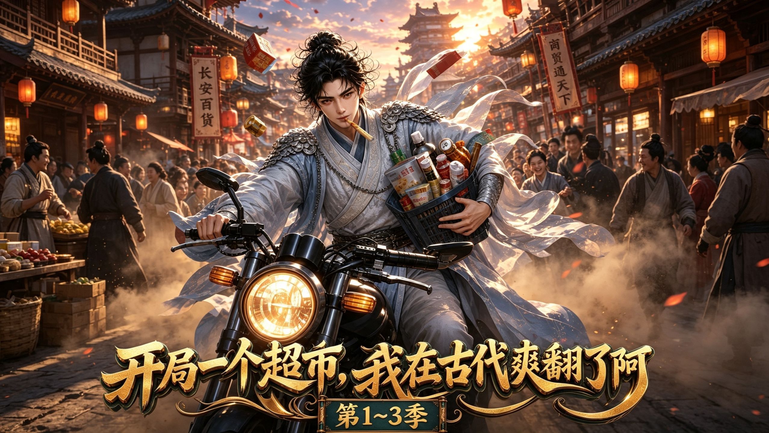 《开局一个超市，我在古代爽翻了阿》【一口气看完3季】现代科技降维古风世界！建仙岛堡垒硬撼鬼脸黑帆海寇