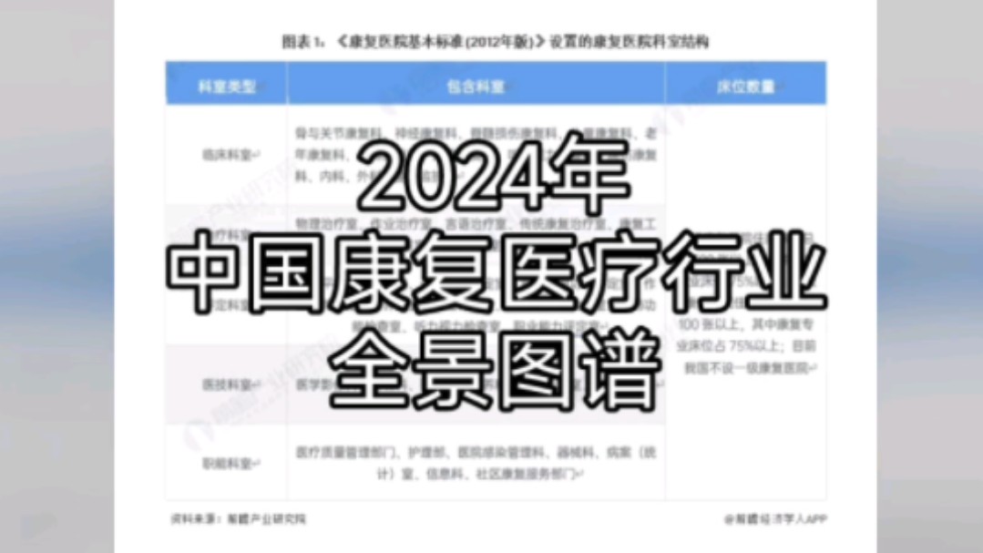 《2024年中国康复医疗行业全景图谱》哔哩哔哩bilibili