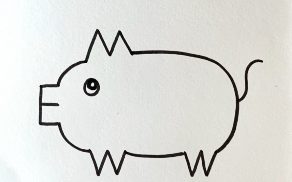 猪怎么画简笔画字母图片