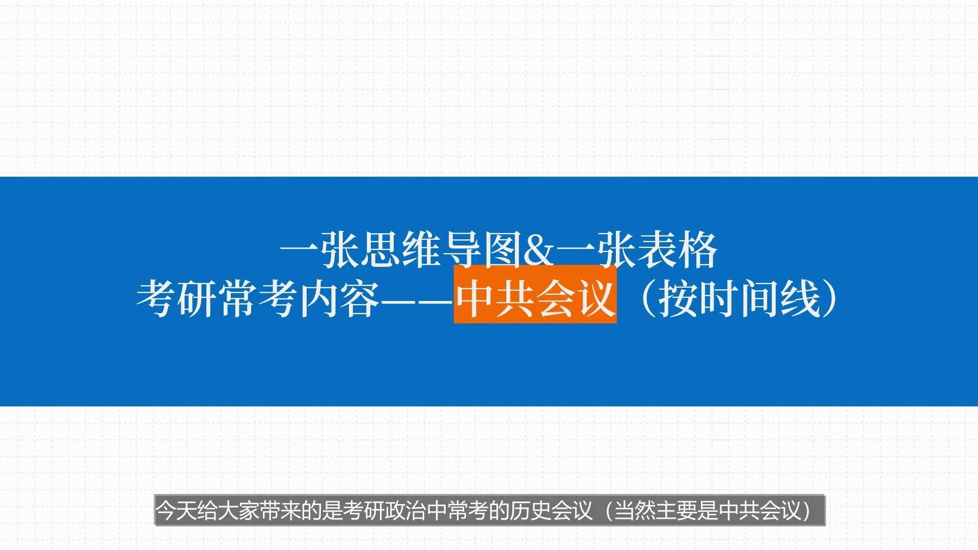 一“图”搞定历史重要会议 |21考研政治中共会议整理哔哩哔哩bilibili