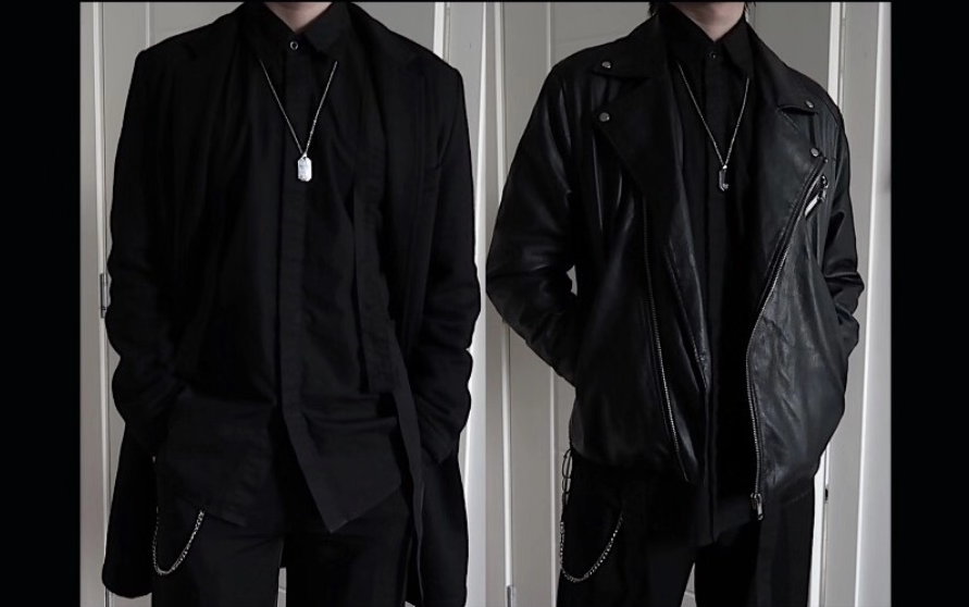 活动作品秋冬专属的高冷黑男生黑色系穿搭分享个人向单品推荐