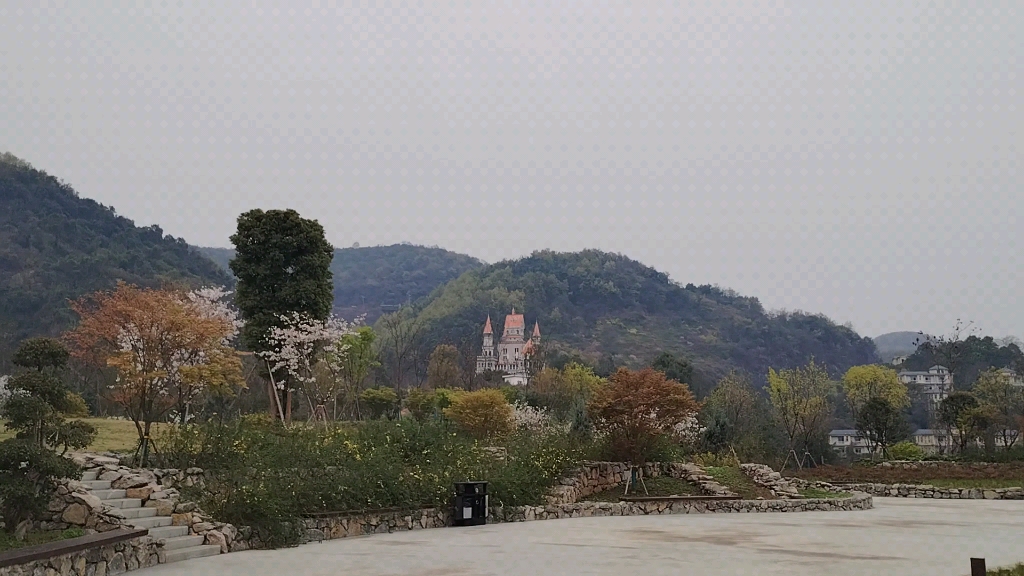 中梁山云岭公园霸下意城堡威斯敏斯特钟声