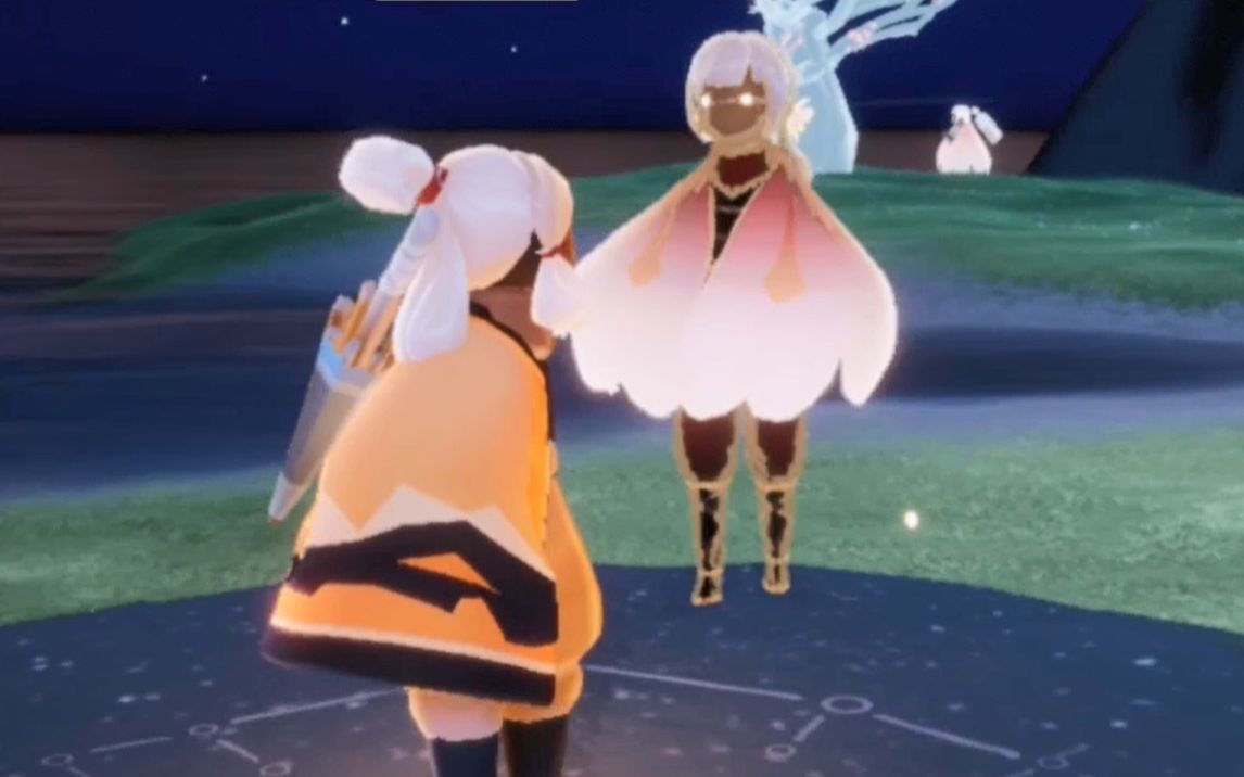 【光遇】永久无翼向花憩日活动先祖兑换花瓣斗篷,花瓣发型_哔哩哔哩