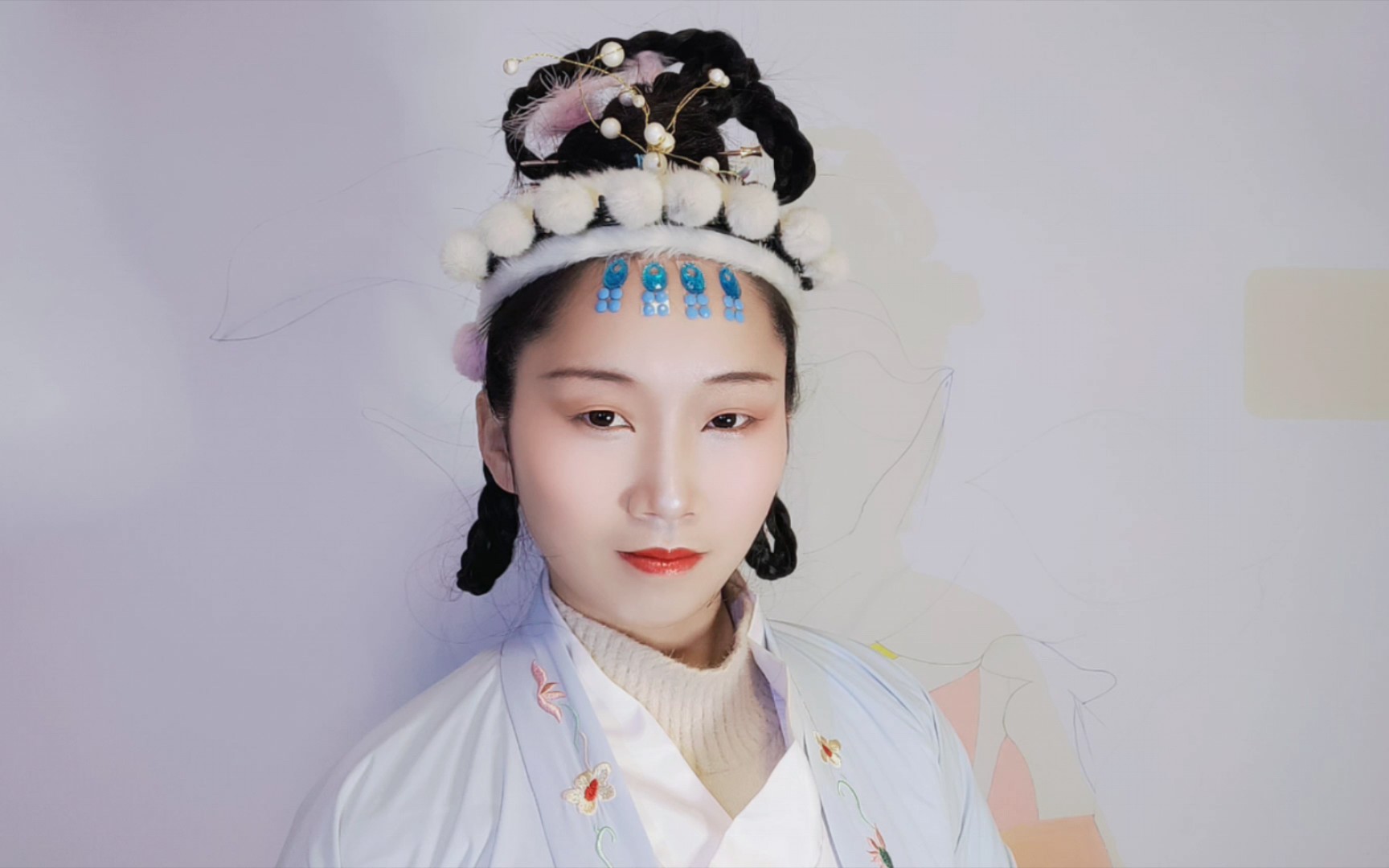 仿86版西游记玉面狐狸发型