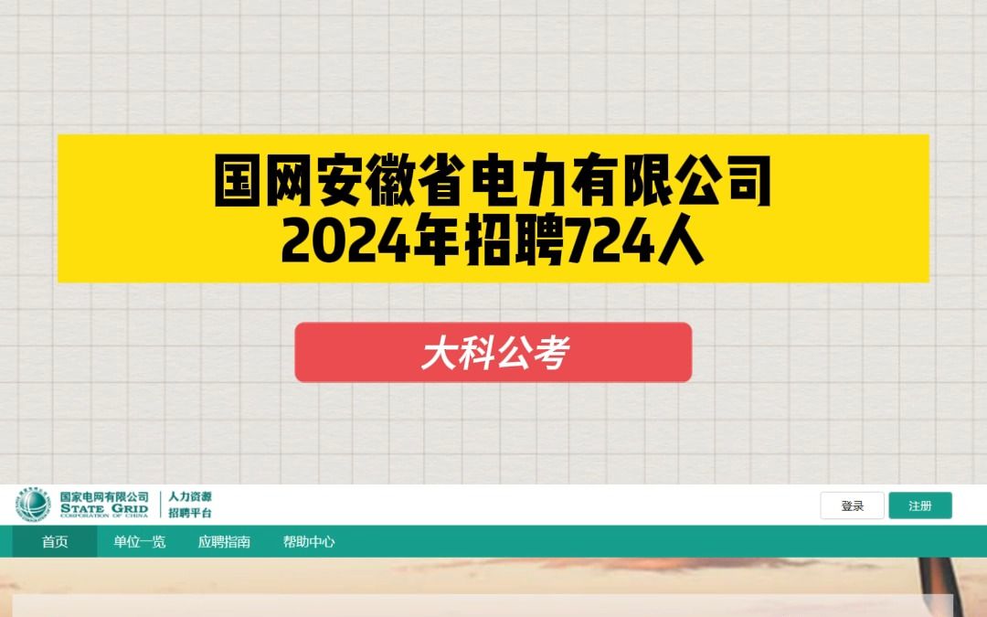 國企招聘 2024國網安徽招聘724人#公考上岸