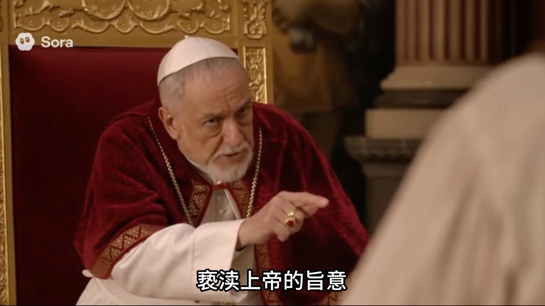 异端！你们在违背圣经，亵渎上帝的旨意！（sora2 生成纯娱乐）