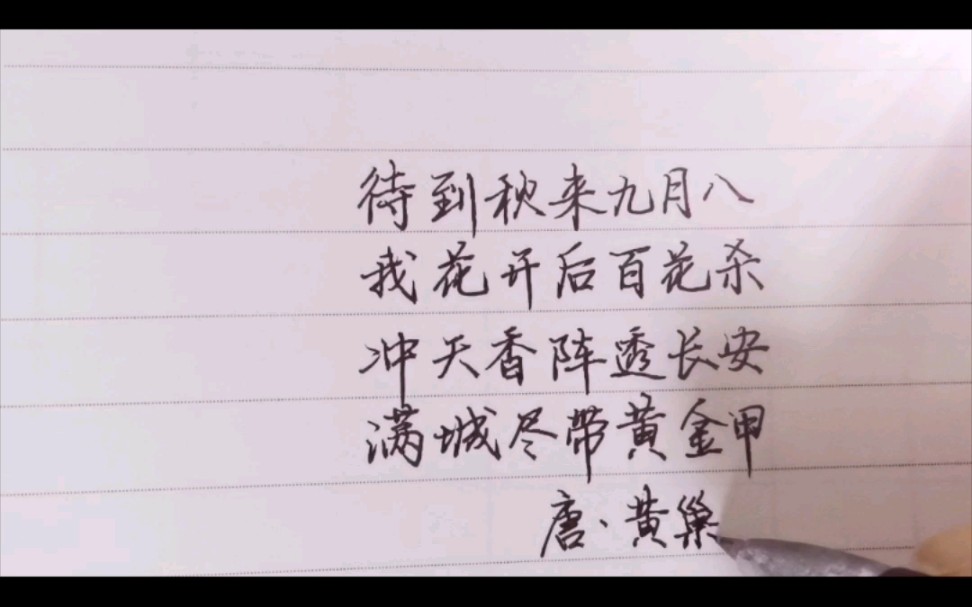 练字满城尽带黄金甲配乐菊花残