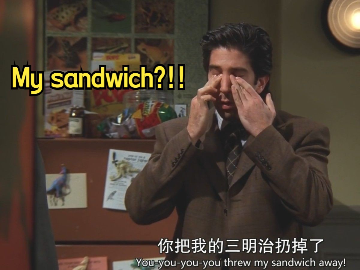 罗斯:我的三明治?!!My sandwich?!!哔哩哔哩bilibili