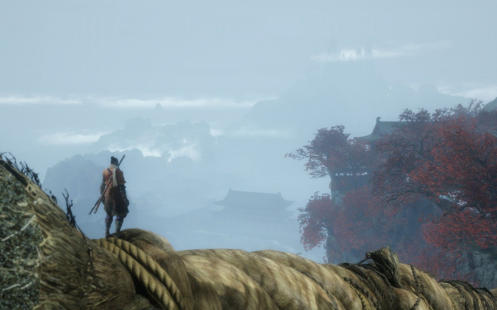 只狼双难一命龙之还乡失败素材不跳剧情全部忍杀 源之宫