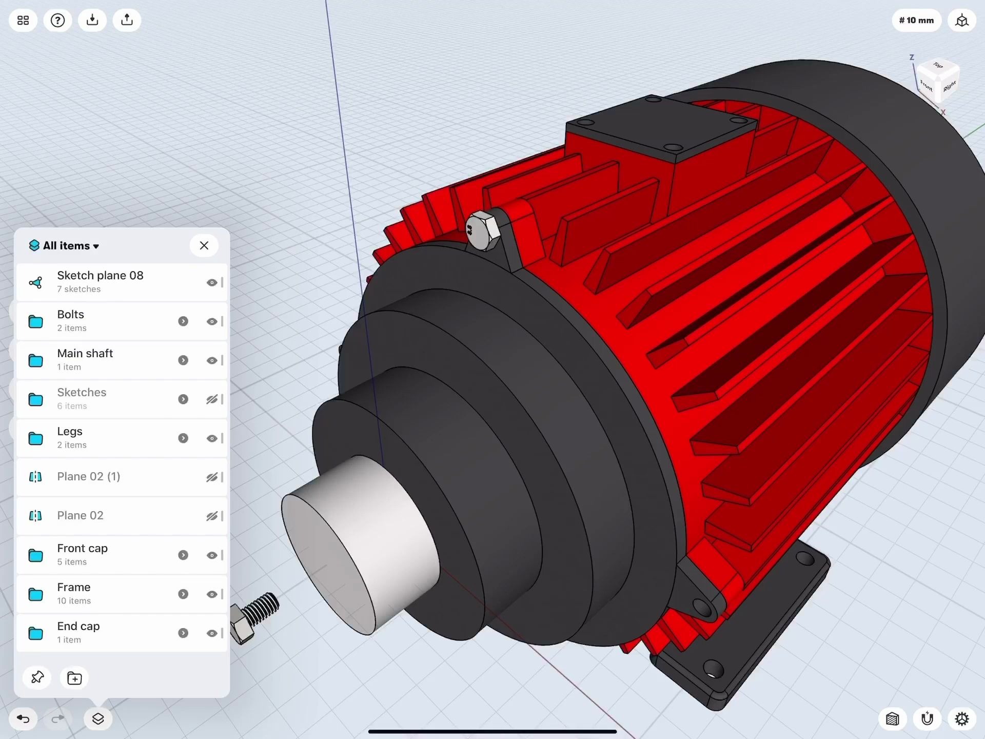 螺栓| 电动马达建模教程 | shapr3d教程系列_哔哩哔