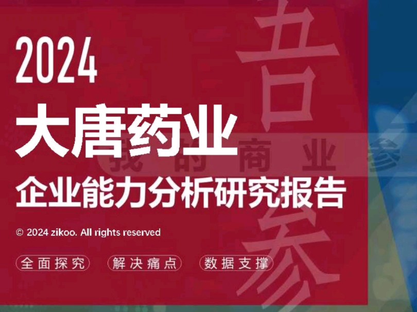 大唐药业——2024企业能力分析研究报告哔哩哔哩bilibili