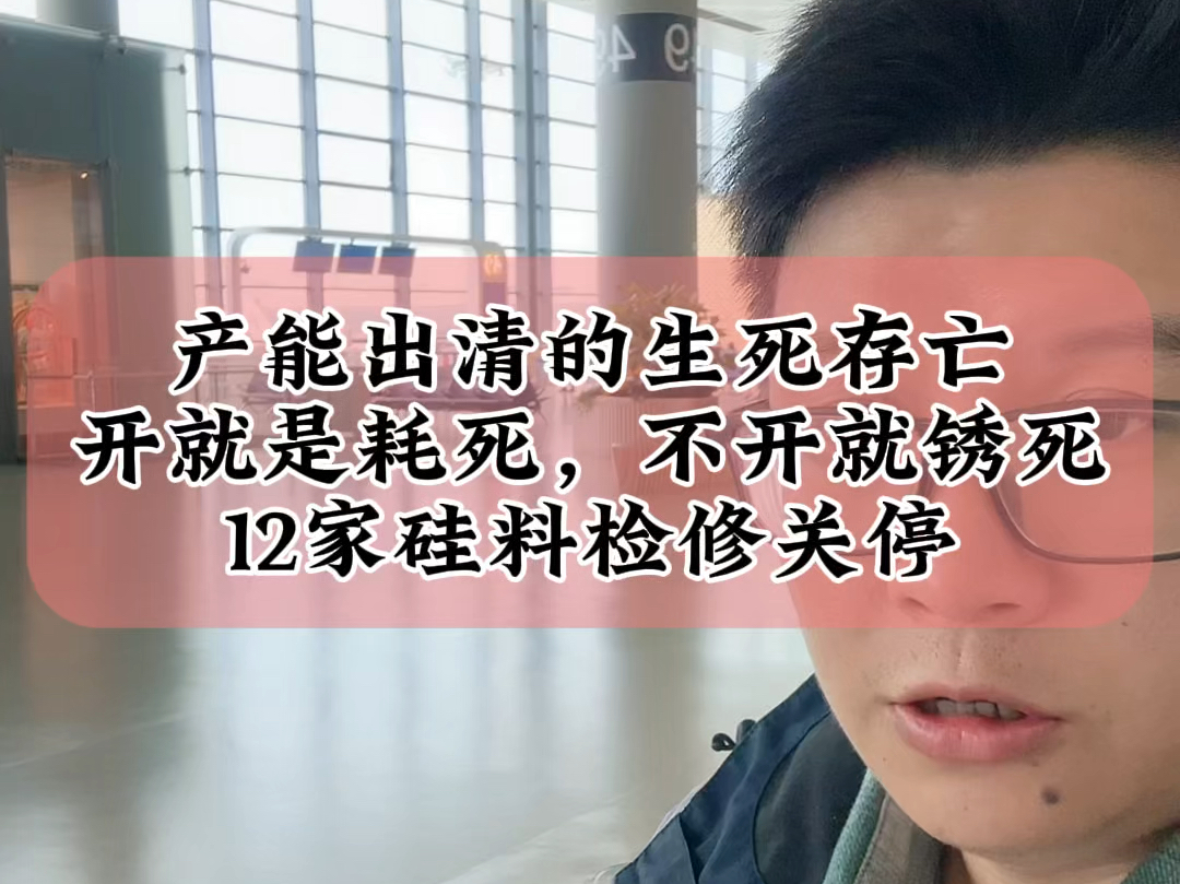 10.28光伏产能出清的生死存亡时刻,12家硅料企业检修关停,开就是耗死,不开是锈死#光伏 #硅料 #财经哔哩哔哩bilibili