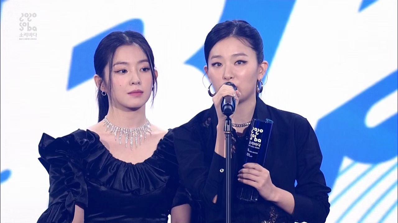 【red velvet】2020 soba颁奖典礼irene&涩琪monster现场舞台 年度