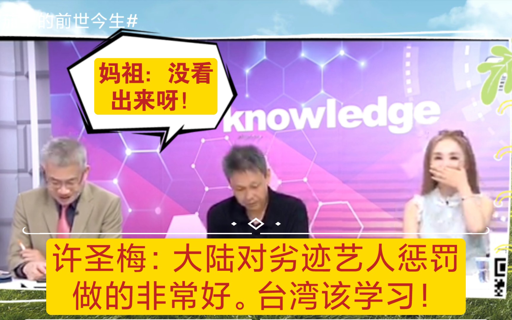 许圣梅:大陆对劣迹艺人惩罚做的非常好,台湾应该学习.哔哩哔哩bilibili