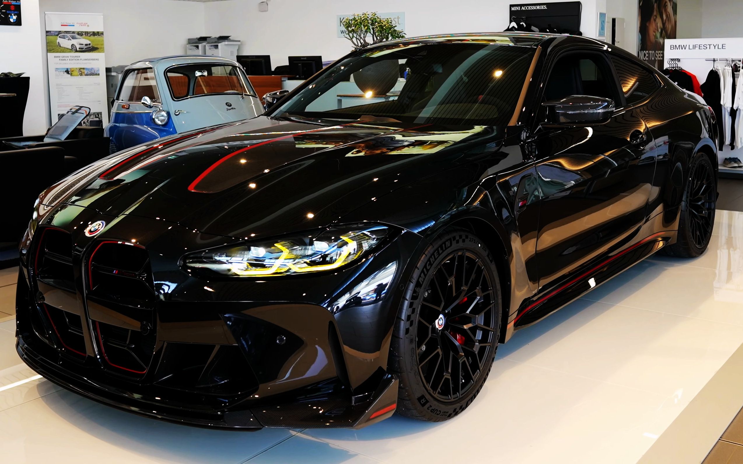 【4k | 展示】2022款 宝马 m4 csl | 黑色 | bmw_哔哩哔哩_bilibili