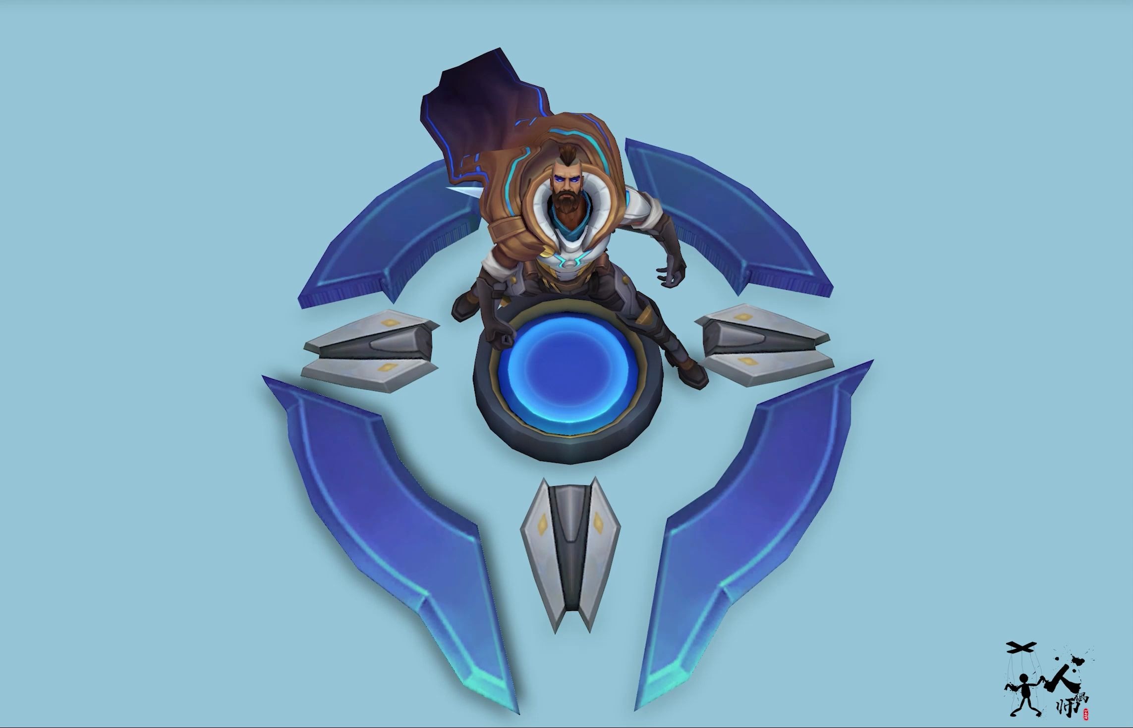 英雄联盟lol未来战士潘森回城动画 animation pulsefire panthen