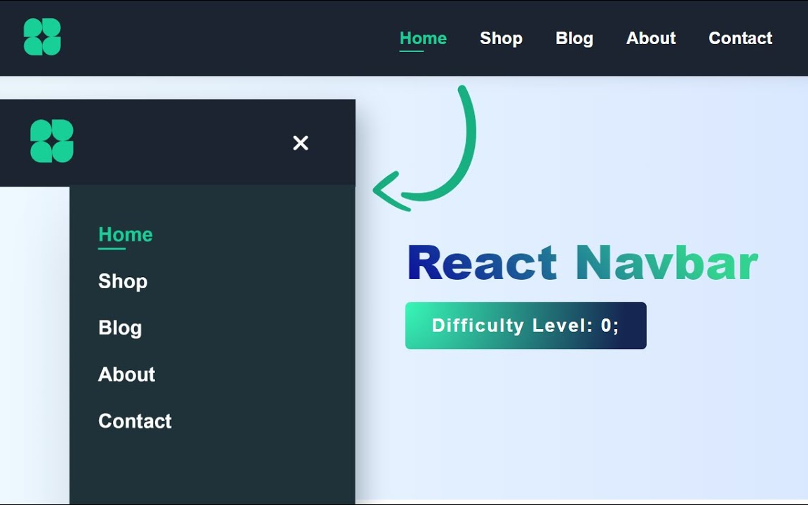 React响应式导航栏教程【初学者React JS项目】哔哩哔哩bilibili