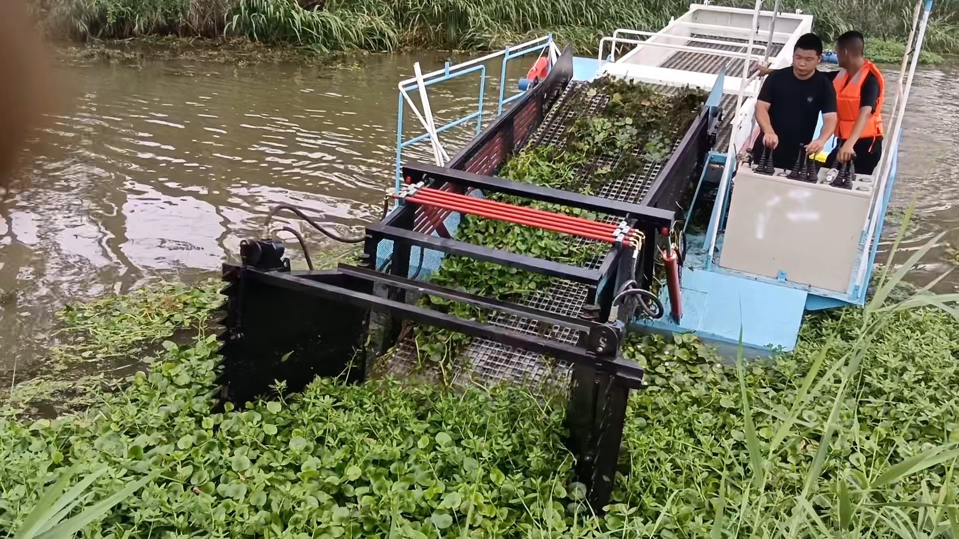 水葫芦打捞船 水浮萍水花生打捞船小叶浮萍清理船 景区公园内河保洁船