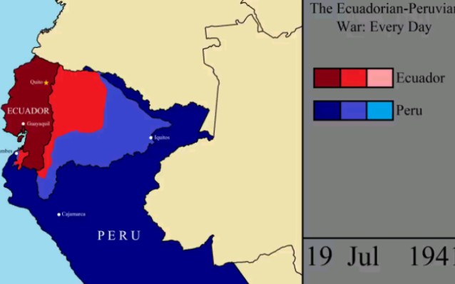 【历史地图】厄瓜多尔秘鲁战争(1941.71942.2)哔哩哔哩bilibili