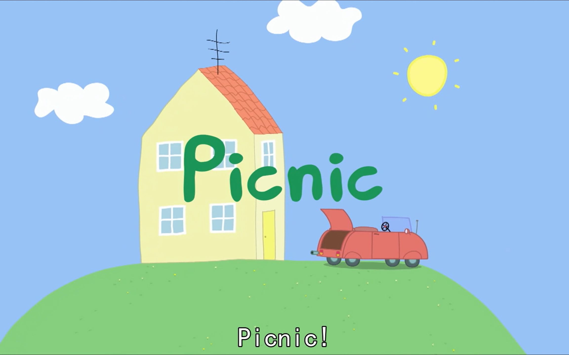 (小猪佩奇)Picnic【英文字幕】哔哩哔哩bilibili