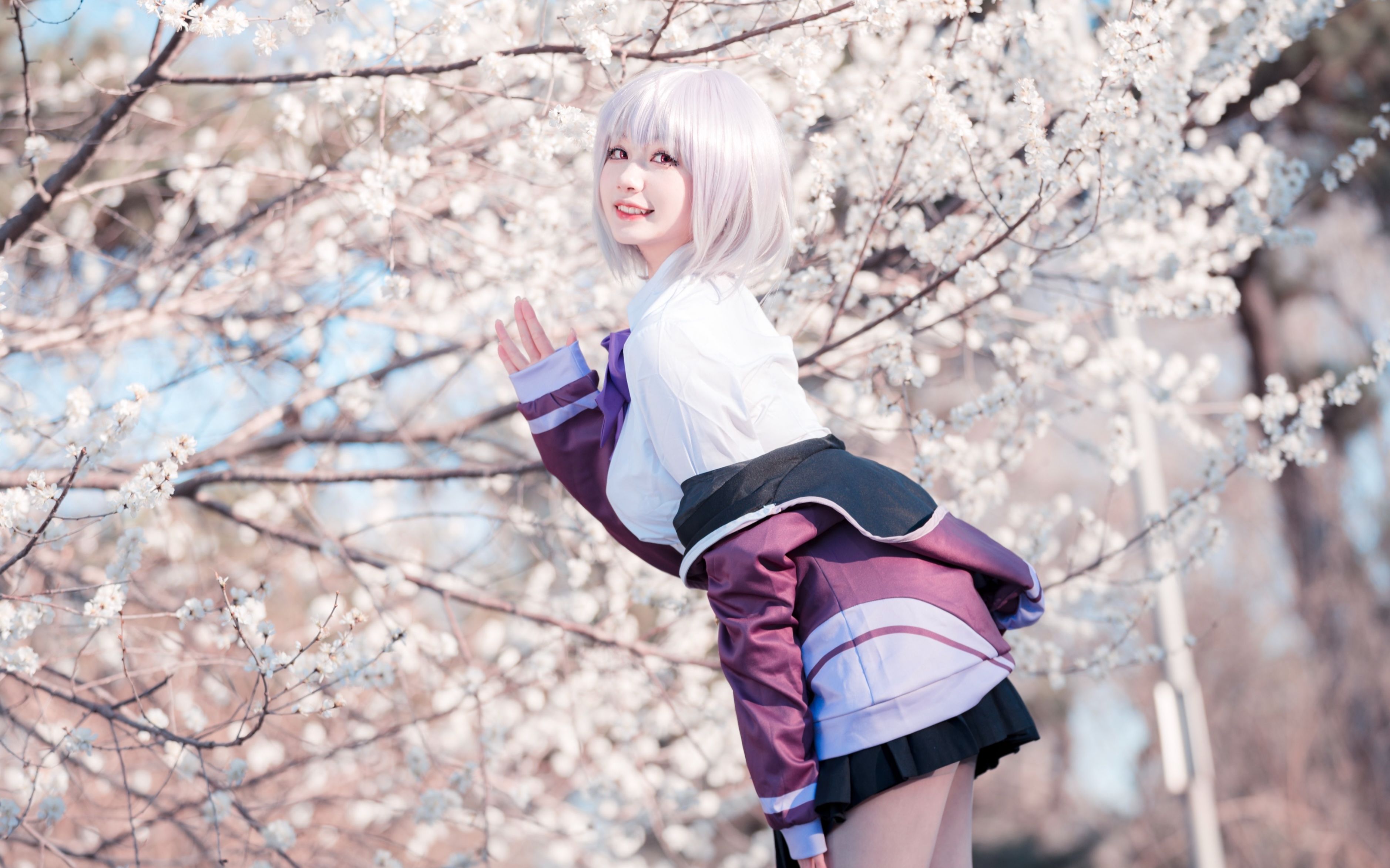 小鹿乱撞 | 新条茜cos/樱花/4k_哔哩哔哩_bilibili