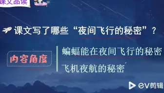 四年级语文上册第二单元第二课 06 夜间飞行的秘密 哔哩哔哩 Bilibili