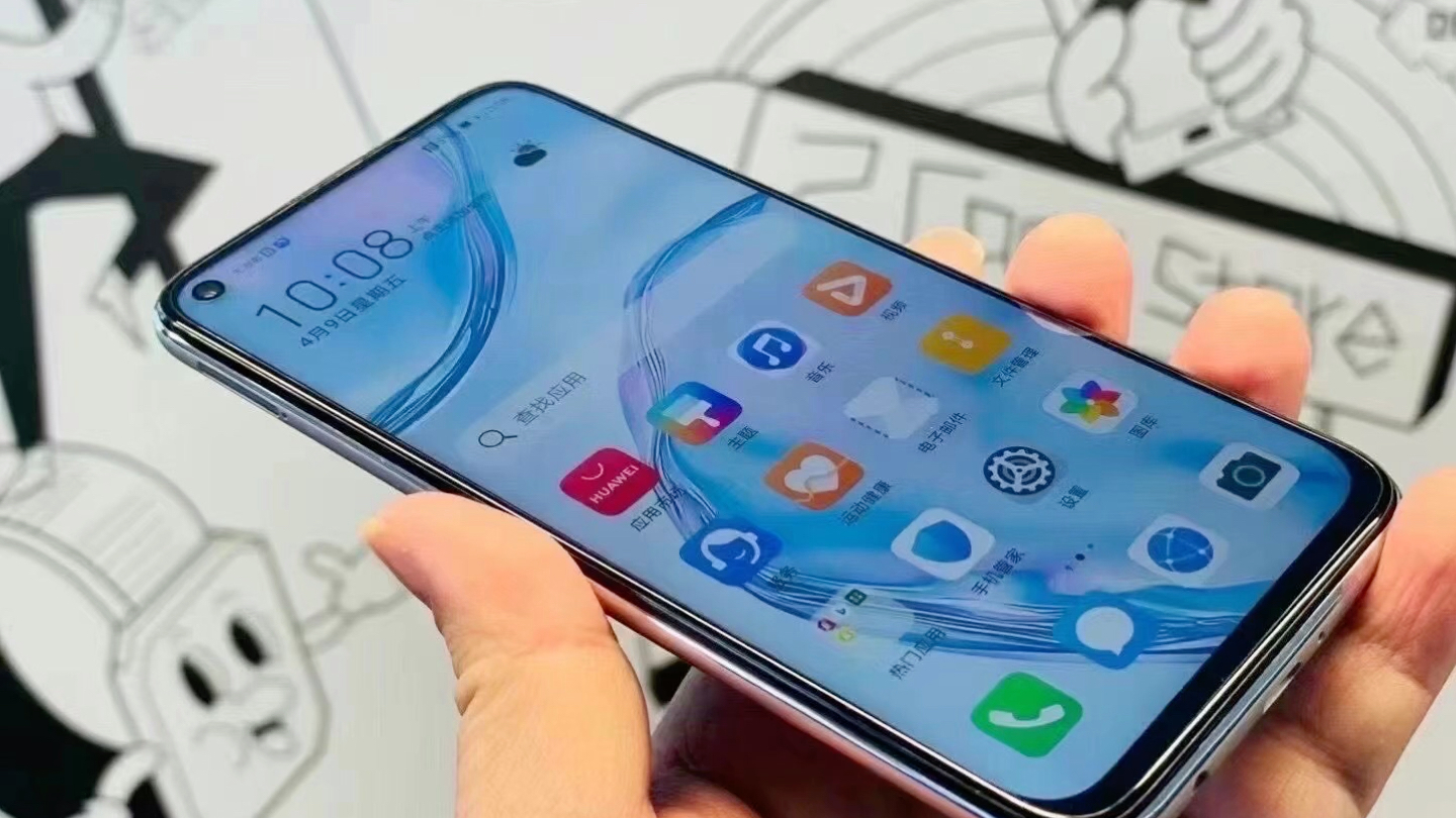 华为p40lite4g6128g全新全套1599现货供应侧边指纹解锁配备40w快充