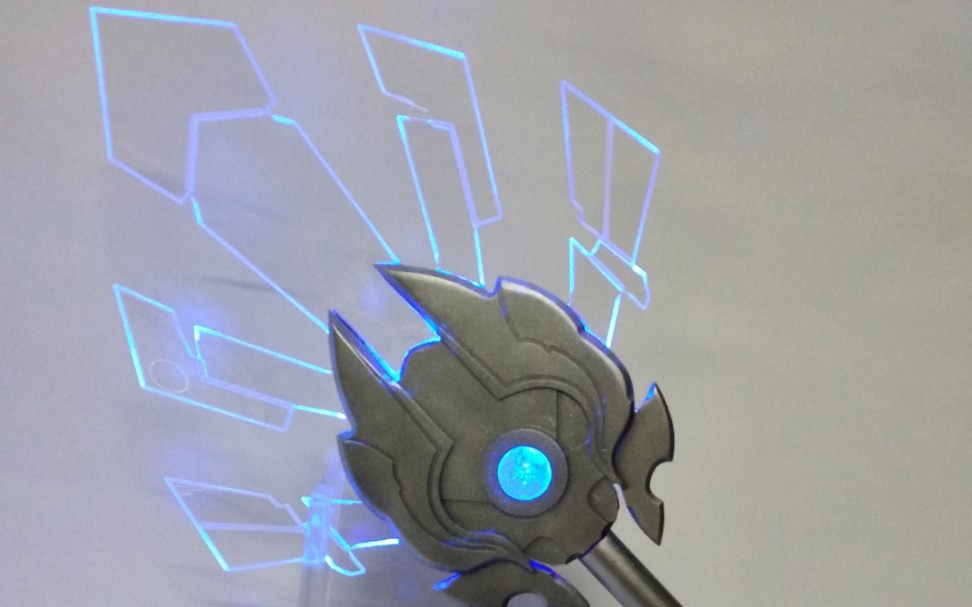 王者荣耀诸葛亮cos道具 发光扇子道具展示