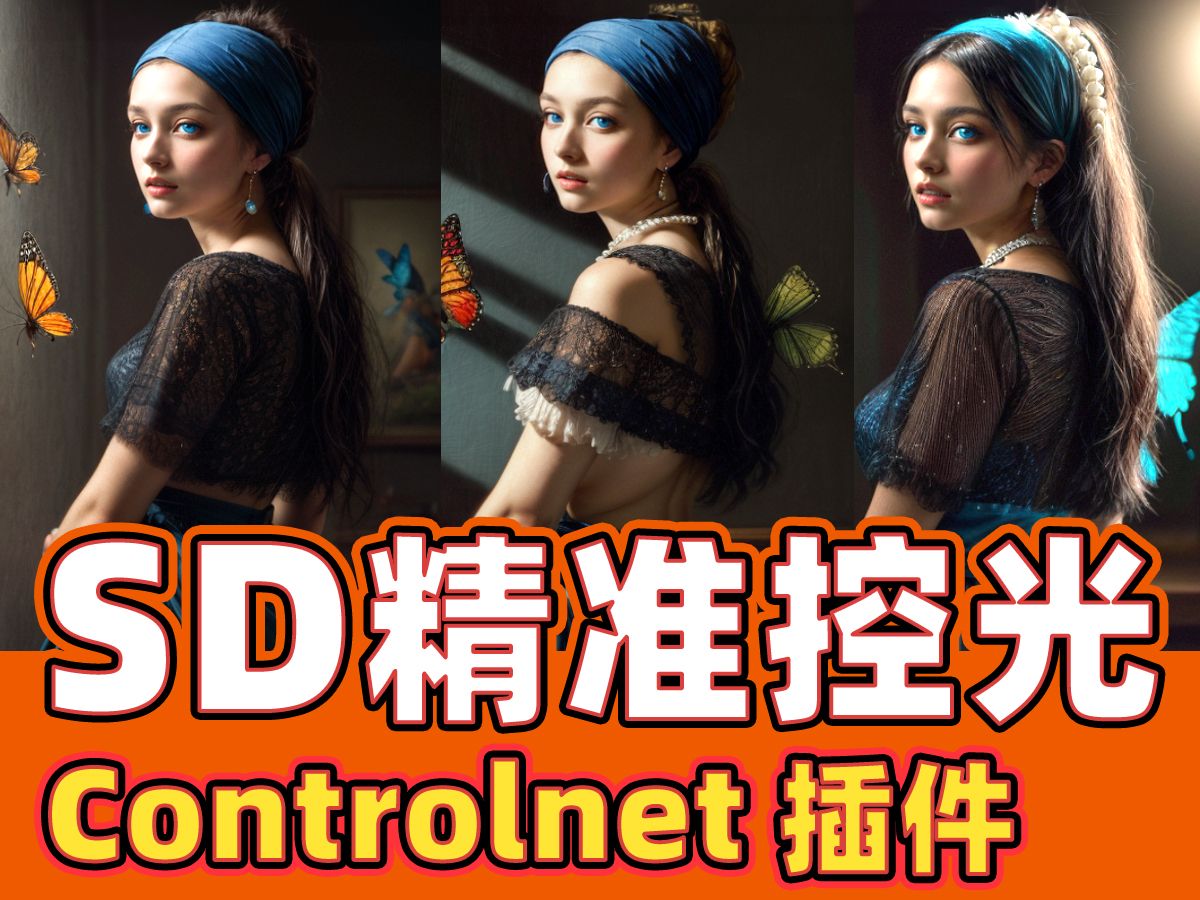 【SD教程】用SD精准控光,Stable Diffusion 光线控制,灵活修改光源方向,Controlnet插件控制光线哔哩哔哩bilibili