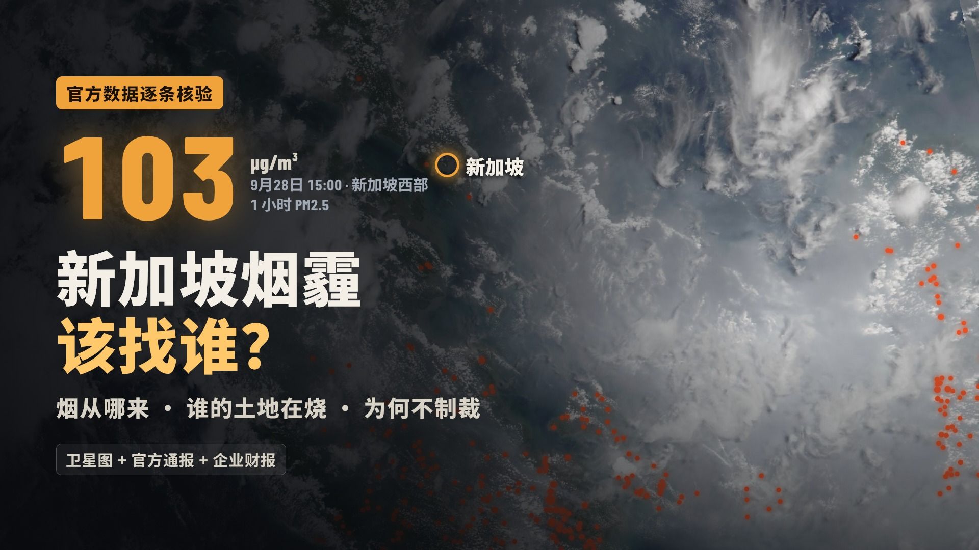 新加坡又被烟霾笼罩：烟从哪来？该找谁？为什么不制裁印尼？｜官方数据逐条核验