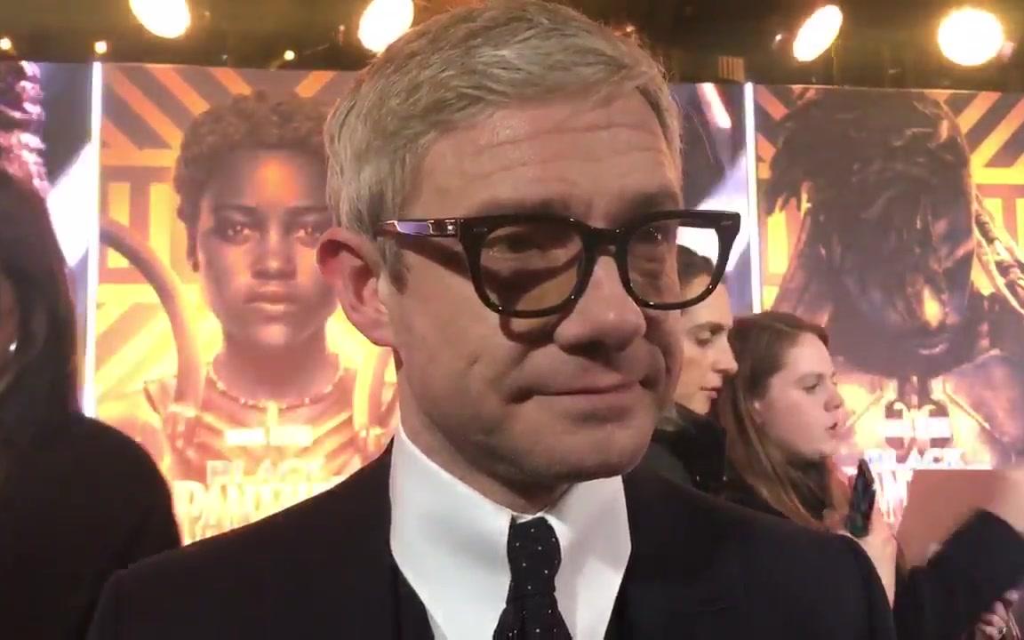 无字幕潮爷参演电影黑豹blackpanther英国首映期间媒体采访片段汇总