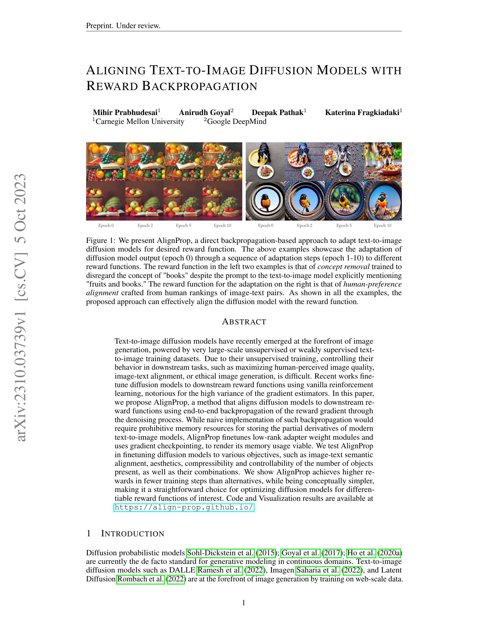 Aligning TexttoImage Diffusion Models with Reward Backpropagation哔哩哔哩bilibili