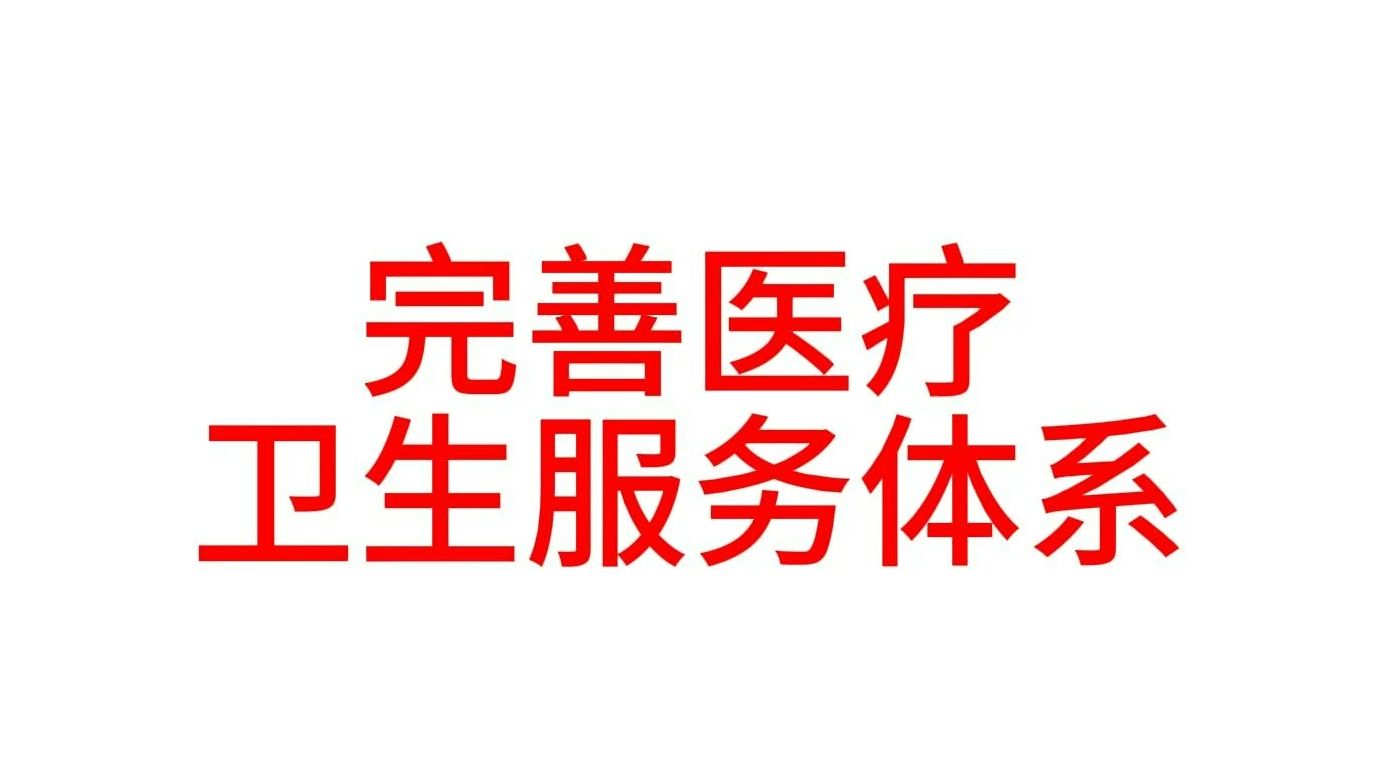 完善医疗卫生服务体系(1310部署 民生)哔哩哔哩bilibili