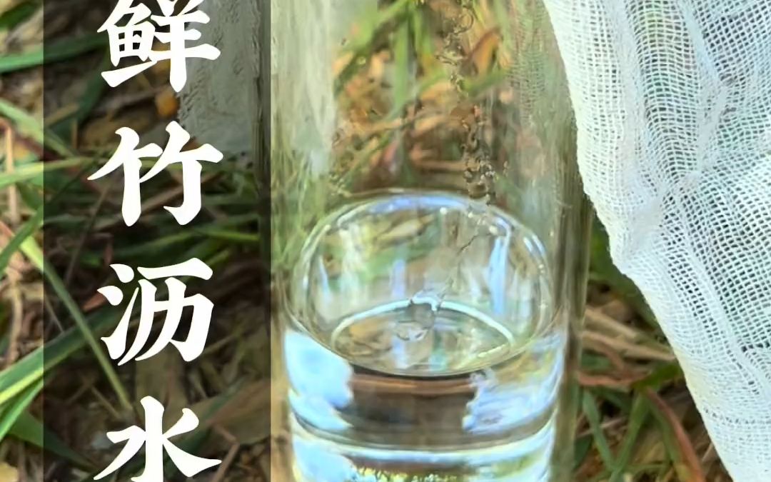 自己制作鲜竹沥水步骤图片