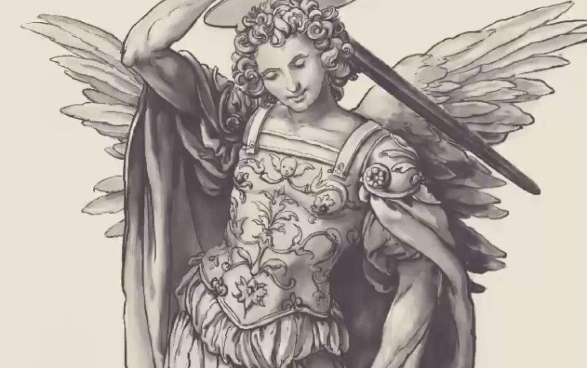 【ipad pro】用procreate临摹荷尔拜因的米迦勒画像