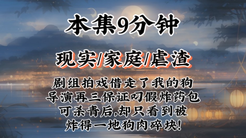 【现实情感虐心文】剧组拍戏借走了我的狗,导演再三保证叼假炸药包,可杀青后,却只看到被炸得一地狗肉碎块……哔哩哔哩bilibili