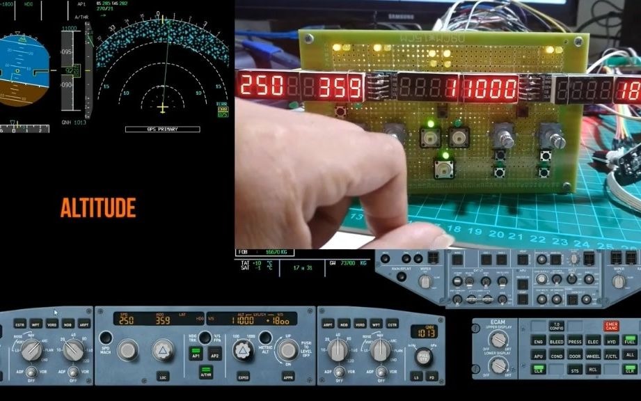 国外飞友用自制的A320FCU测试普瑞讯A320软件哔哩哔哩bilibili