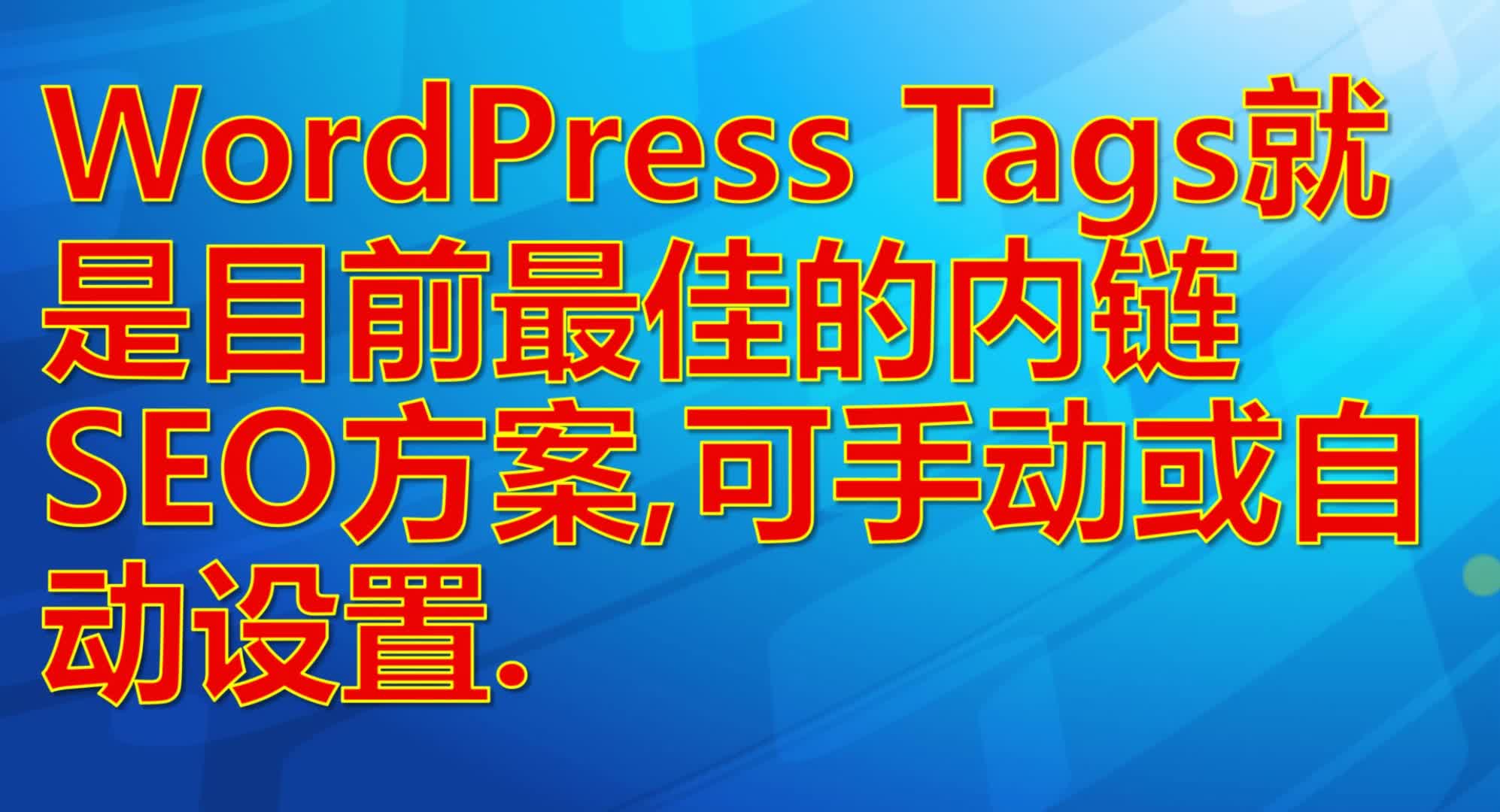 WordPress Tags就是目前最佳的内链SEO方案,可手动或自动设置.哔哩哔哩bilibili