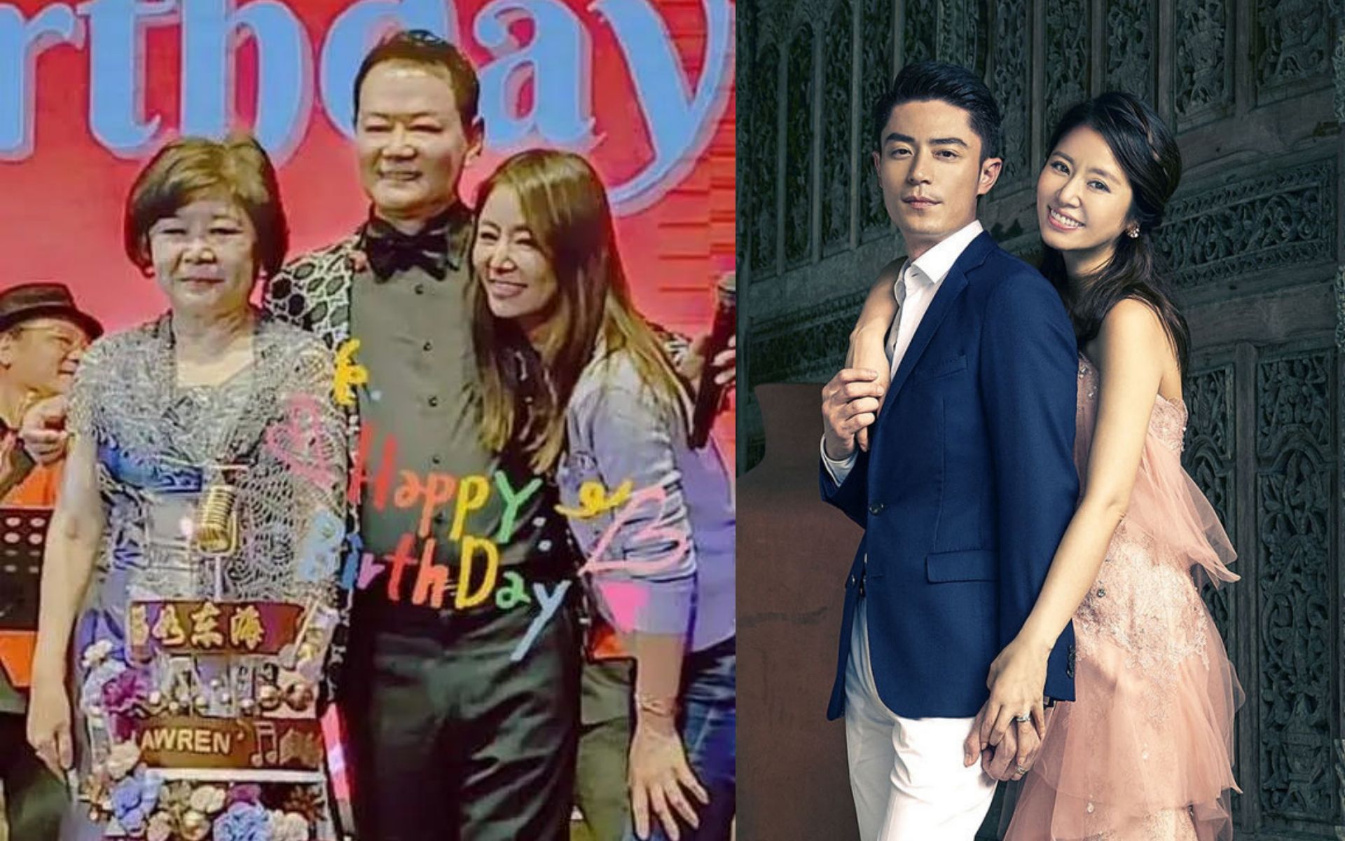 林心如为爸爸庆73岁生日,霍建华招待宾客,一家三口合照好温馨