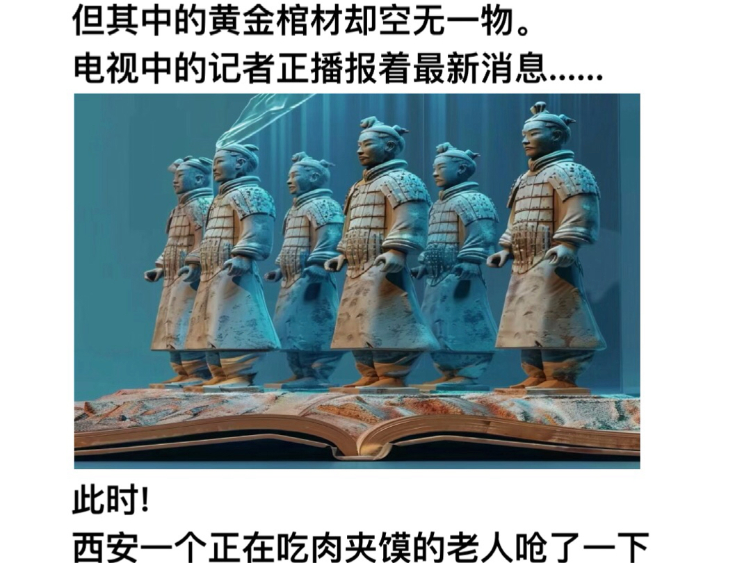 “重大消息!始皇陵经过不懈努力后终于被打开了!”但其中的黄金棺材却空无一物.电视中的记者正播报着最新消息…哔哩哔哩bilibili