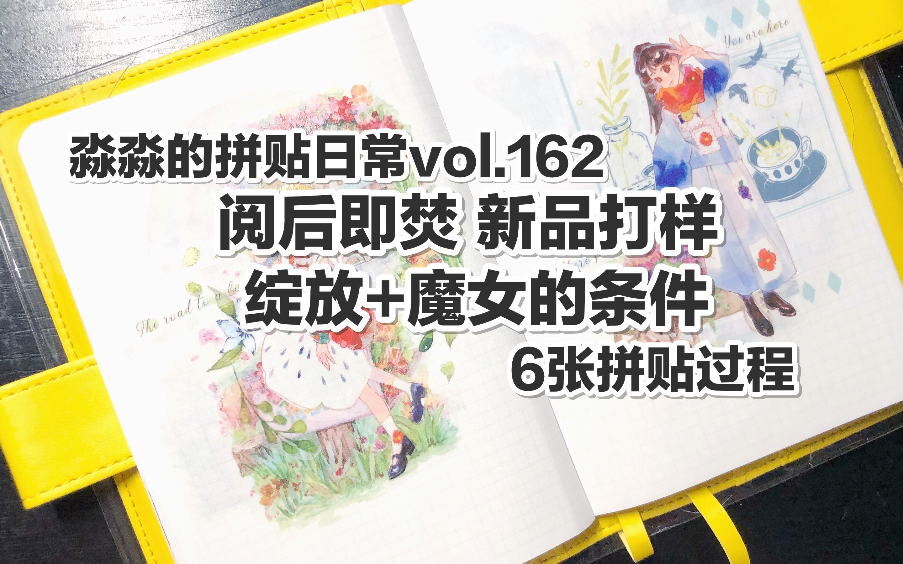 【手帐拼贴】淼淼的拼贴日常vol.162 阅后即焚 新品打样 绽放+魔女的条件 6张拼贴过程哔哩哔哩bilibili