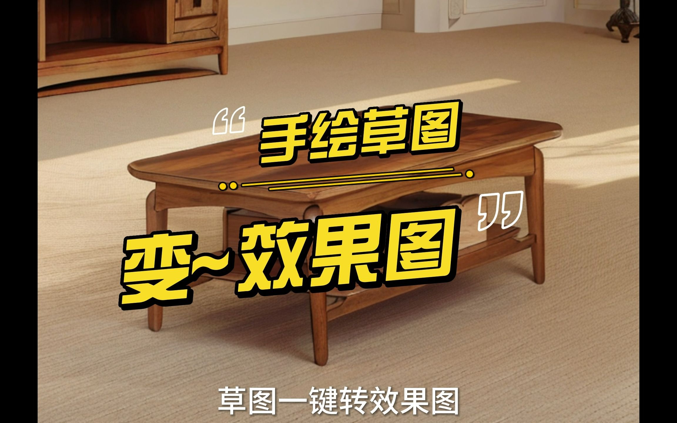 家具设计草图变效果图Stable Diffusion哔哩哔哩bilibili