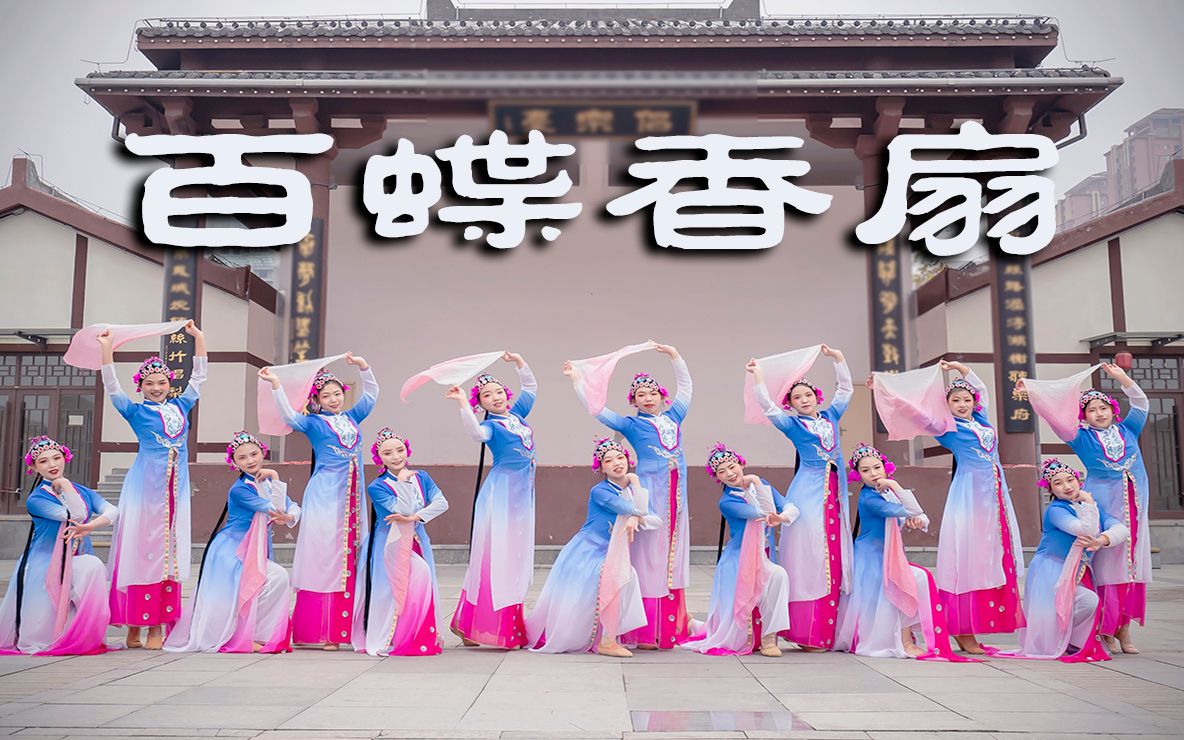 古典舞《百蝶香扇》古风女生群舞小白速成-【单色舞蹈】(西安)中国舞6