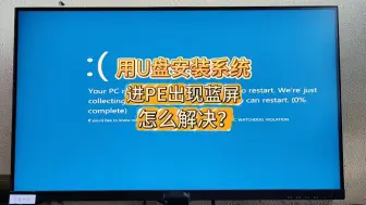 Download Video: 用U盘安装系统时候进pe蓝屏怎么办？