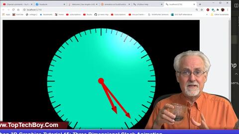 VPython】Python 3D Graphics Tutorial 15: Three Dimensional Clock Animation -哔哩哔哩
